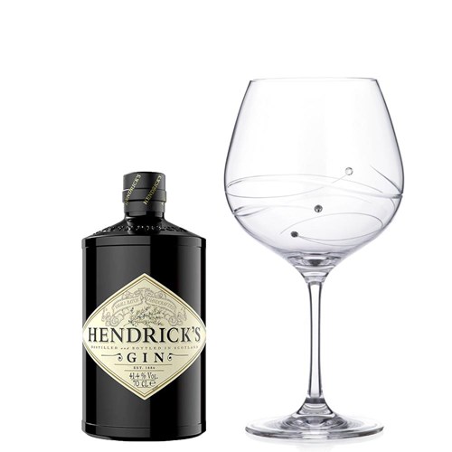 Hendricks Gin 70cl And Single Gin and Tonic Spiral Copa Glass